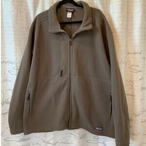 Patagonia Synchilla Men's 2XL Full Zip Fleece Jacket Olive Green Gorpcore
